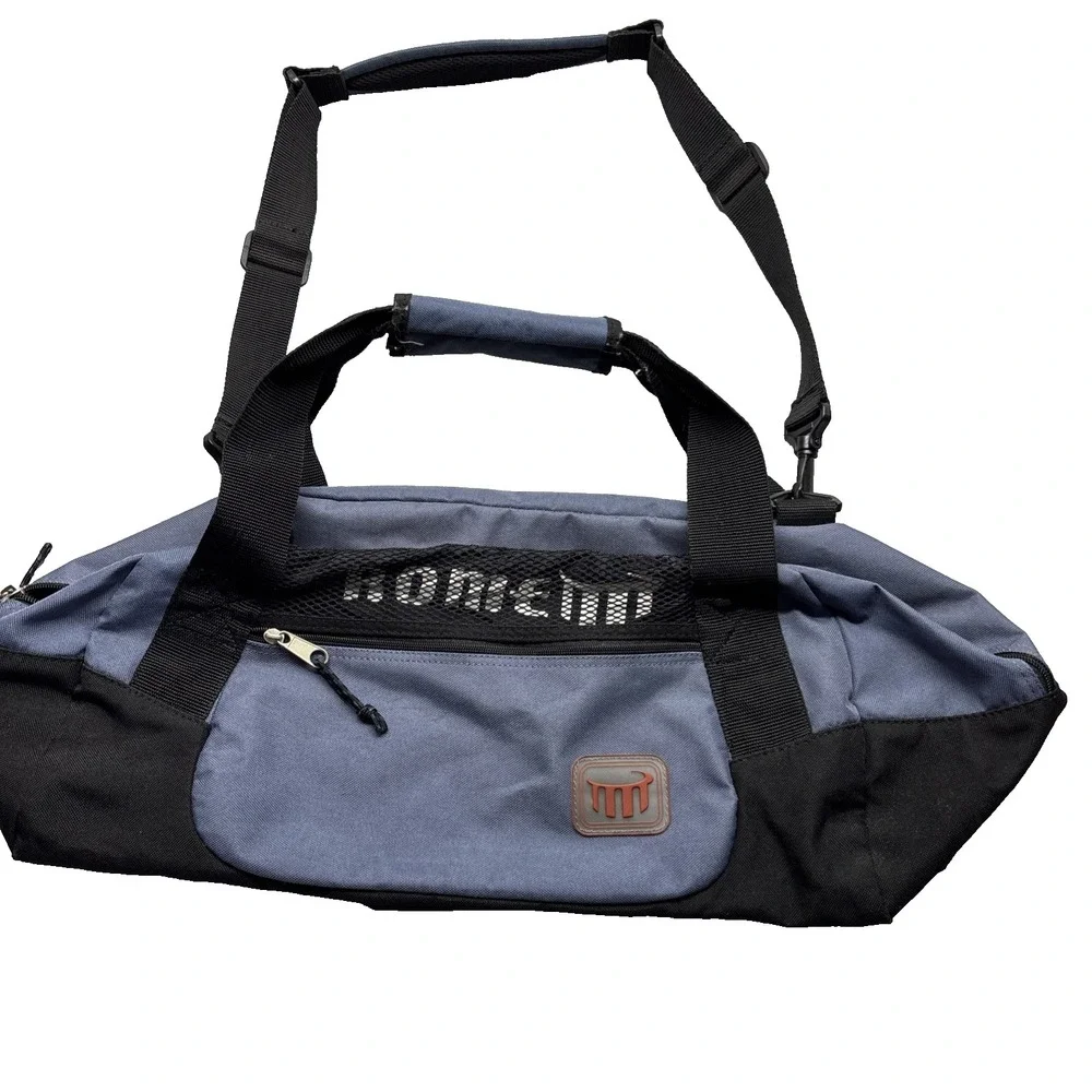 ROME Blue Black Duffel Gym Travel Bag Small Carry On Style L-140-L Gear